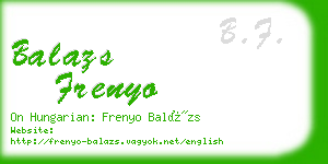 balazs frenyo business card